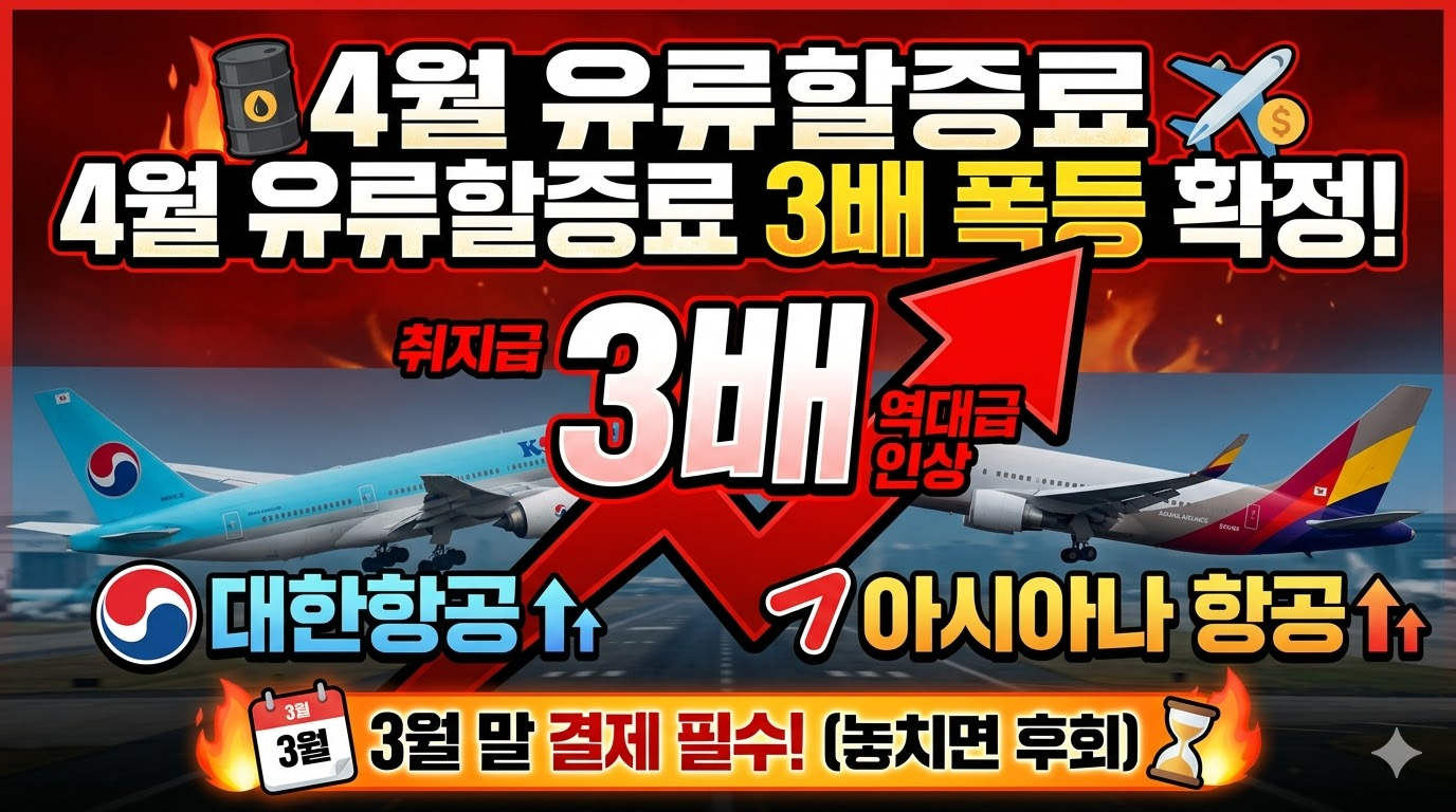4월 유류할증료