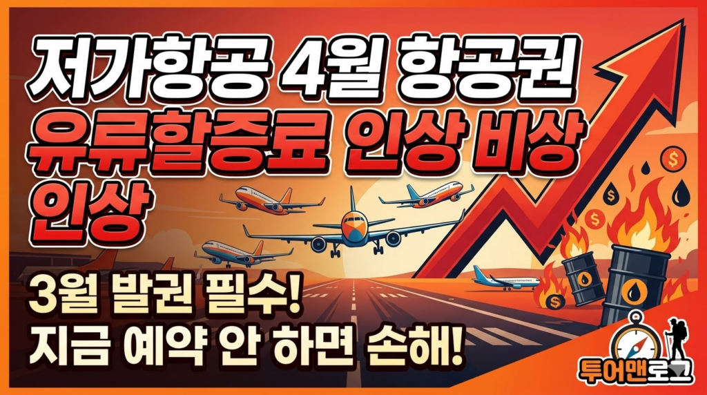 저가항공 4월 유류할증료